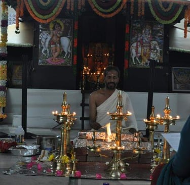 Mrutuimjaya Homam at Sri Guruvayurappan Temple, Dallas, USA