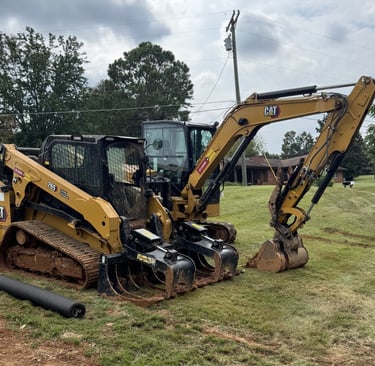skid steer and mini excavator 