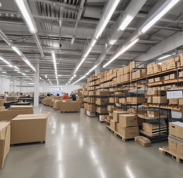 A vibrant event setup with lights and decorations, showcasing a successful gathering.