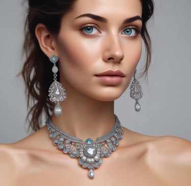Close-up of elegant jewelry pieces on a velvet surface.