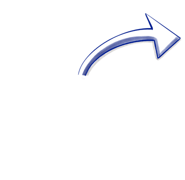 A 3D curved blue arrow pointing towards the upper right corner on a solid black background.
