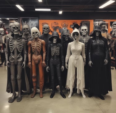 a bunch of dresses hanging on a rack