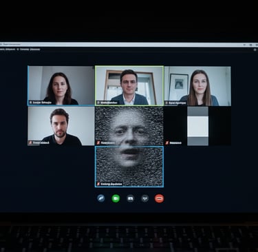 Close-up of computer screen showing extra call