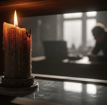 Half-burned candle