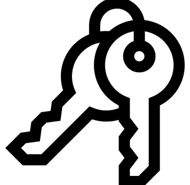 pictogramme des clés d'une maison