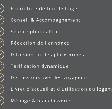 Liste des services proposés par la conciergerie colleene dans son activité.
