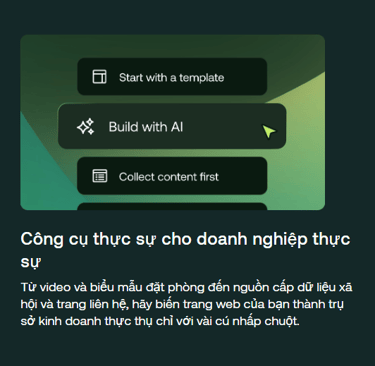 AI website builder làm web tự động bằng AI