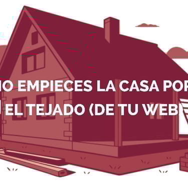 Una casa en construccion en color plano a tonalidades distintas de magenta