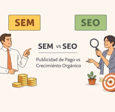 a man and woman looking at each other with a magnifying magnifying