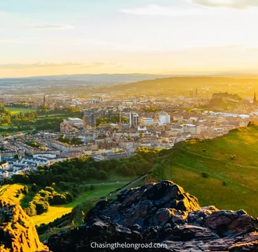 edinburgh city view from Arthur's seat