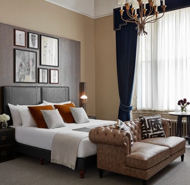 kimpton charlotte square hotel, bedroom