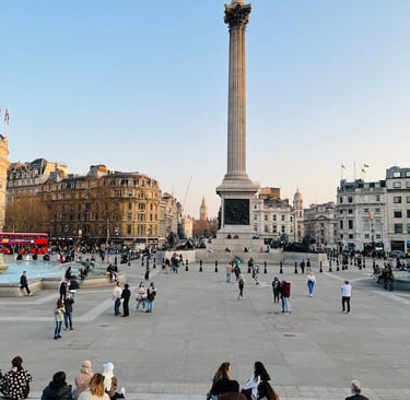 trafalgar square and the national galery