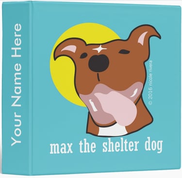 max the shelter dog's binder back to school office