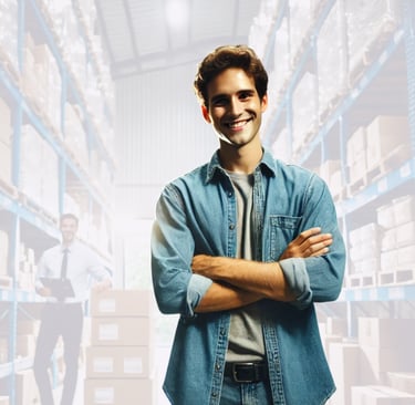 personne qui a un stock bien rangé