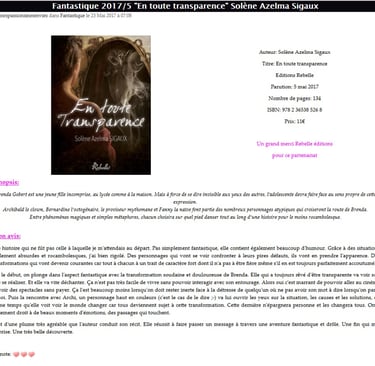 chronique livre en toute transparence le monde de marie