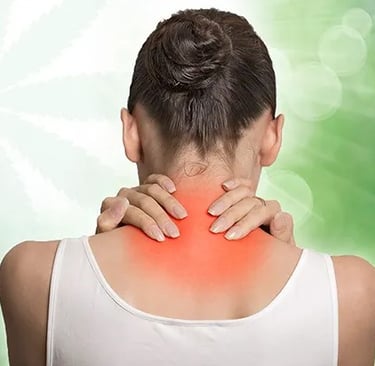a woman with a sore 