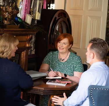 Celebrant chatting with a couple
