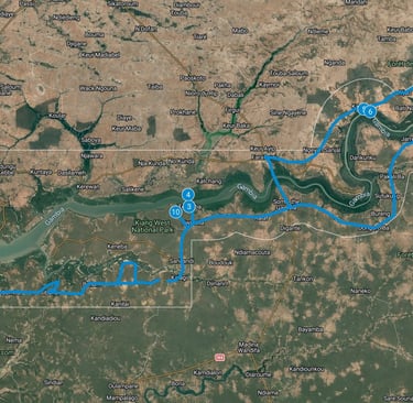 Route map Gambia: 15-Day Bird Photography Tour – Alternative Lodges & Habitats