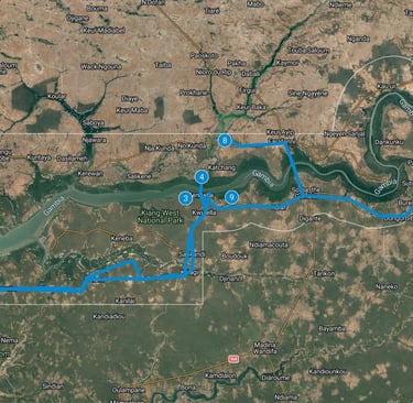 Route map Gambia: 15-Day Bird Photography Tour – Classic Route