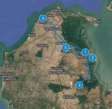 Route map  Stay at Mandinari River Lodge Photo Hide Includes 4 excursions to birding hotspots and 1 