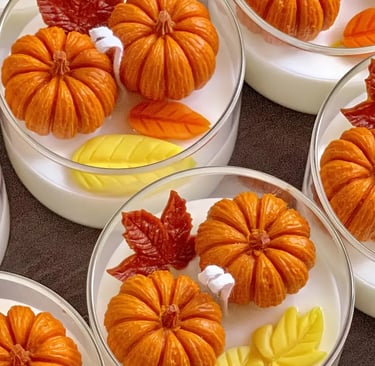 Kürbis-Kerzen mit Blättern – Herbst Workshop in Bern