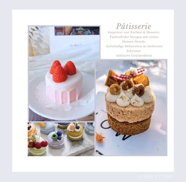 handmade candles in the shape of cakes