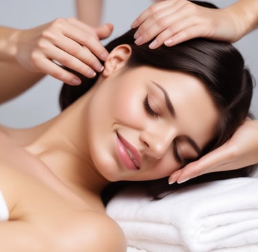  Scalp massage therapy for hair and stress relief at Peace and Pamper Spa Perumbakkam