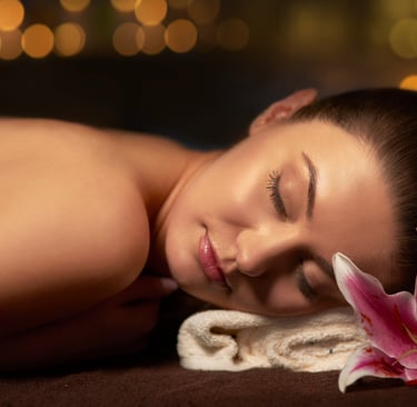 Relaxing spa treatment with professional massage therapist