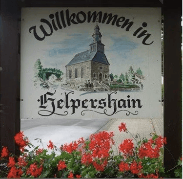 Ortseingangsschild des Ortes Helpershain