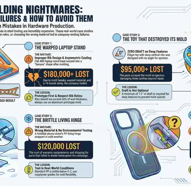 Injection molding failures and measures
