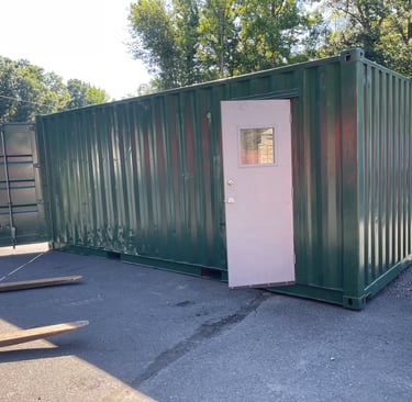 container modified with a 36" man door