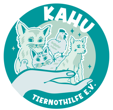 Logo von Kahu Tiernothilfe e.V. – ein Symbol für Schutz, Fürsorge und Liebe zu Tieren, besonders Kat