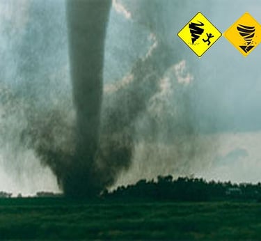 a tornado tornado cloud is seen in this picture