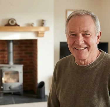 Client satisfait Jean D. après ramonage de son poêle à bois