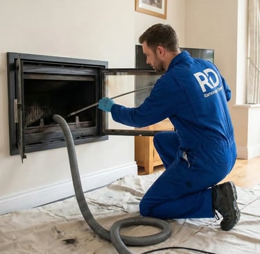 Entretien d'une cheminée insert à Carquefou par Ramonage Direct