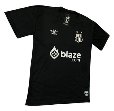 a black and white soccer jersey shirt with a white and black soccer jersey, santos of neymar