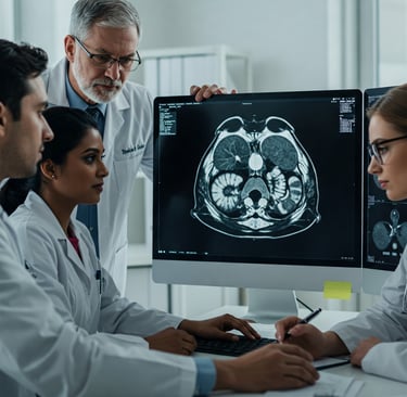 A tomografia de abdome é um exame importante no estadiamento de neoplasias abdominais.