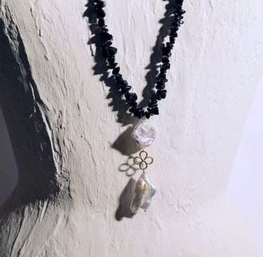 collana capri perle scaramazze e onice nero