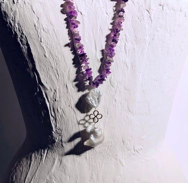 collana capri perle scaramazze e ametista