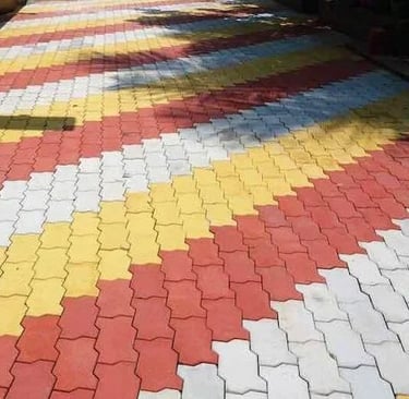 Stylish interlocking paver blocks design for driveways and pathways in Prayagraj