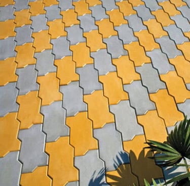 High-quality paver blocks with unique patterns for residential spaces