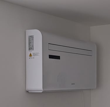 Aircon unit on the wall