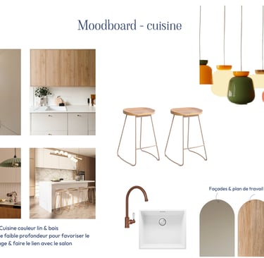 Planche d'inspiration pour la conception d'une cuisine Hestia Interiors