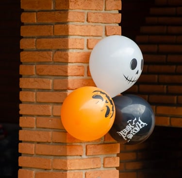 decoración con globos en otoño para fiestas