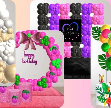 decoración con globos para eventos