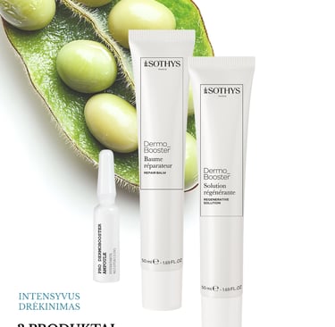 Sothys Dermo Booster rutina dehidratacijai – hialurono rūgšties serumas, intensyviai drėkinantis ir 