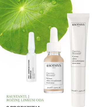 Sothys Dermo Booster rutina paraudimams – niacinamidas ramina ir stiprina odos barjerą, mažina jautr