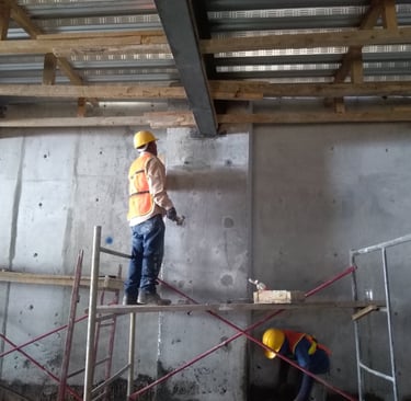 Imagen que muestra que con los materiales comprados se pudo completar el trabajo de construcción.