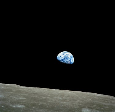 an image of the Earth from the lunar surface