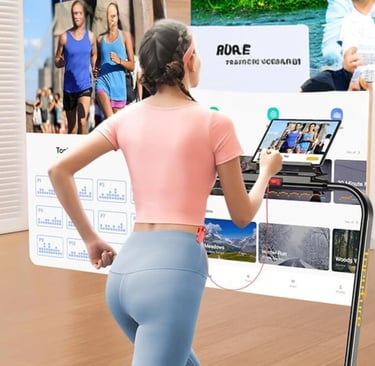 Jeune femme sur un tapis de roulant- Coach KONE